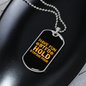 Have Fun BTFD Crypto Necklace Stainless Steel or 18k Gold Dog Tag 24" Chain-Express Your Love Gifts