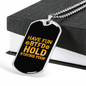 Have Fun BTFD Crypto Necklace Stainless Steel or 18k Gold Dog Tag 24" Chain-Express Your Love Gifts