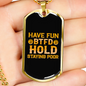 Have Fun BTFD Crypto Necklace Stainless Steel or 18k Gold Dog Tag 24" Chain-Express Your Love Gifts