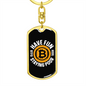 Have Fun Staying Poor Crypto Keychain Stainless Steel or 18k Gold Dog Tag Keyring-Express Your Love Gifts