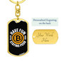 Have Fun Staying Poor Crypto Keychain Stainless Steel or 18k Gold Dog Tag Keyring-Express Your Love Gifts