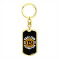 Have Fun Staying Poor Crypto Keychain Stainless Steel or 18k Gold Dog Tag Keyring-Express Your Love Gifts