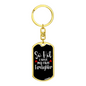 Have My Own Firefighter Keychain Stainless Steel or 18k Gold Dog Tag Keyring-Express Your Love Gifts