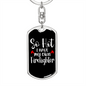 Have My Own Firefighter Keychain Stainless Steel or 18k Gold Dog Tag Keyring-Express Your Love Gifts
