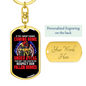 Haven'T Risked Coming Home Firefighter Keychain Stainless Steel or 18k Gold Dog Tag Keyring-Express Your Love Gifts
