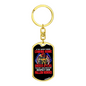 Haven'T Risked Coming Home Firefighter Keychain Stainless Steel or 18k Gold Dog Tag Keyring-Express Your Love Gifts