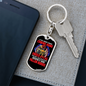 Haven'T Risked Coming Home Firefighter Keychain Stainless Steel or 18k Gold Dog Tag Keyring-Express Your Love Gifts