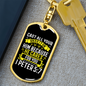 He CAres 1 Peter 5:7 Keychain Stainless Steel or 18k Gold Dog Tag Keyring-Express Your Love Gifts