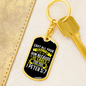 He CAres 1 Peter 5:7 Keychain Stainless Steel or 18k Gold Dog Tag Keyring-Express Your Love Gifts
