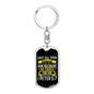He CAres 1 Peter 5:7 Keychain Stainless Steel or 18k Gold Dog Tag Keyring-Express Your Love Gifts