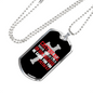 He Cares 1 Peter 5:7 Necklace Stainless Steel or 18k Gold Dog Tag 24" Chain-Express Your Love Gifts