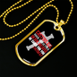 He Cares 1 Peter 5:7 Necklace Stainless Steel or 18k Gold Dog Tag 24" Chain-Express Your Love Gifts