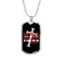 He Cares 1 Peter 5:7 Necklace Stainless Steel or 18k Gold Dog Tag 24" Chain-Express Your Love Gifts
