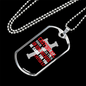 He Cares 1 Peter 5:7 Necklace Stainless Steel or 18k Gold Dog Tag 24" Chain-Express Your Love Gifts