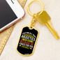 He Cares For You 1 Peter 5:7 Keychain Stainless Steel or 18k Gold Dog Tag Keyring-Express Your Love Gifts