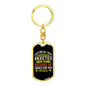 He Cares For You 1 Peter 5:7 Keychain Stainless Steel or 18k Gold Dog Tag Keyring-Express Your Love Gifts