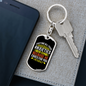 He Cares For You 1 Peter 5:7 Keychain Stainless Steel or 18k Gold Dog Tag Keyring-Express Your Love Gifts