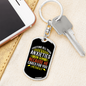 He Cares For You 1 Peter 5:7 Keychain Stainless Steel or 18k Gold Dog Tag Keyring-Express Your Love Gifts