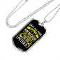 He Cares For You 1 Peter 5:7 Necklace Stainless Steel or 18k Gold Dog Tag 24" Chain-Express Your Love Gifts