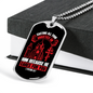 He Cares For You 1 Peter 5:7 Necklace Stainless Steel or 18k Gold Dog Tag 24-Express Your Love Gifts