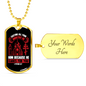 He Cares For You 1 Peter 5:7 Necklace Stainless Steel or 18k Gold Dog Tag 24-Express Your Love Gifts