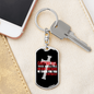He Cares For You Cross 1 Peter 5:7 Keychain Stainless Steel or 18k Gold Dog Tag Keyring-Express Your Love Gifts