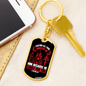 He Cares For You Red 1 Peter 5:7 Keychain Stainless Steel or 18k Gold Dog Tag Keyring-Express Your Love Gifts