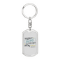 He Counts Stars Psalm 147:4 Keychain Stainless Steel or 18k Gold Dog Tag Keyring-Express Your Love Gifts