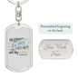 He Counts Stars Psalm 147:4 Keychain Stainless Steel or 18k Gold Dog Tag Keyring-Express Your Love Gifts