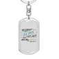 He Counts Stars Psalm 147:4 Keychain Stainless Steel or 18k Gold Dog Tag Keyring-Express Your Love Gifts