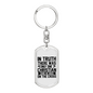 He Died On The Cross Keychain Stainless Steel or 18k Gold Dog Tag Keyring-Express Your Love Gifts