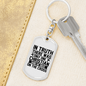 He Died On The Cross Keychain Stainless Steel or 18k Gold Dog Tag Keyring-Express Your Love Gifts