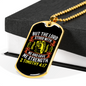 He Gave Me Strength 2 Timothy 4:17 Christian Necklace Stainless Steel or 18k Gold Dog Tag 24" Chain-Express Your Love Gifts