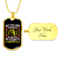 He Gave Me Strength 2 Timothy 4:17 Christian Necklace Stainless Steel or 18k Gold Dog Tag 24" Chain-Express Your Love Gifts