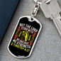 He Gave Me Strength 2 Timothy 4:17 Keychain Stainless Steel or 18k Gold Dog Tag Keyring-Express Your Love Gifts
