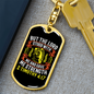He Gave Me Strength 2 Timothy 4:17 Keychain Stainless Steel or 18k Gold Dog Tag Keyring-Express Your Love Gifts