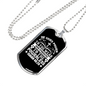 He Gives Power Cross Isaiah 40:29 Necklace Stainless Steel or 18k Gold Dog Tag 24" Chain-Express Your Love Gifts