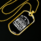 He Gives Power Cross Isaiah 40:29 Necklace Stainless Steel or 18k Gold Dog Tag 24" Chain-Express Your Love Gifts
