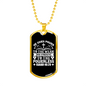 He Gives Power Cross Isaiah 40:29 Necklace Stainless Steel or 18k Gold Dog Tag 24" Chain-Express Your Love Gifts