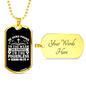 He Gives Power Cross Isaiah 40:29 Necklace Stainless Steel or 18k Gold Dog Tag 24" Chain-Express Your Love Gifts