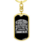 He Gives Power Isaiah 40:29 Keychain Stainless Steel or 18k Gold Dog Tag Keyring-Express Your Love Gifts
