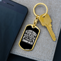 He Gives Power Isaiah 40:29 Keychain Stainless Steel or 18k Gold Dog Tag Keyring-Express Your Love Gifts