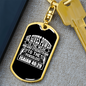 He Gives Power Isaiah 40:29 Keychain Stainless Steel or 18k Gold Dog Tag Keyring-Express Your Love Gifts