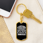 He Gives Power Isaiah 40:29 Keychain Stainless Steel or 18k Gold Dog Tag Keyring-Express Your Love Gifts