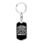 He Gives Power Isaiah 40:29 Keychain Stainless Steel or 18k Gold Dog Tag Keyring-Express Your Love Gifts
