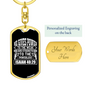 He Gives Power Isaiah 40:29 Keychain Stainless Steel or 18k Gold Dog Tag Keyring-Express Your Love Gifts