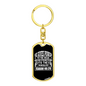 He Gives Power Isaiah 40:29 Keychain Stainless Steel or 18k Gold Dog Tag Keyring-Express Your Love Gifts