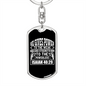 He Gives Power Isaiah 40:29 Keychain Stainless Steel or 18k Gold Dog Tag Keyring-Express Your Love Gifts