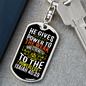 He Gives Strength Isaiah 40:29 Keychain Stainless Steel or 18k Gold Dog Tag Keyring-Express Your Love Gifts