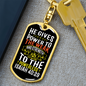 He Gives Strength Isaiah 40:29 Keychain Stainless Steel or 18k Gold Dog Tag Keyring-Express Your Love Gifts